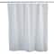 Elle Décor White Jacquard Solid Weave Shower Curtain